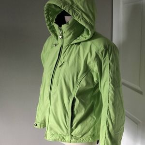 OBERMEYER NEON GREEN PUFFY WINTER JACKET